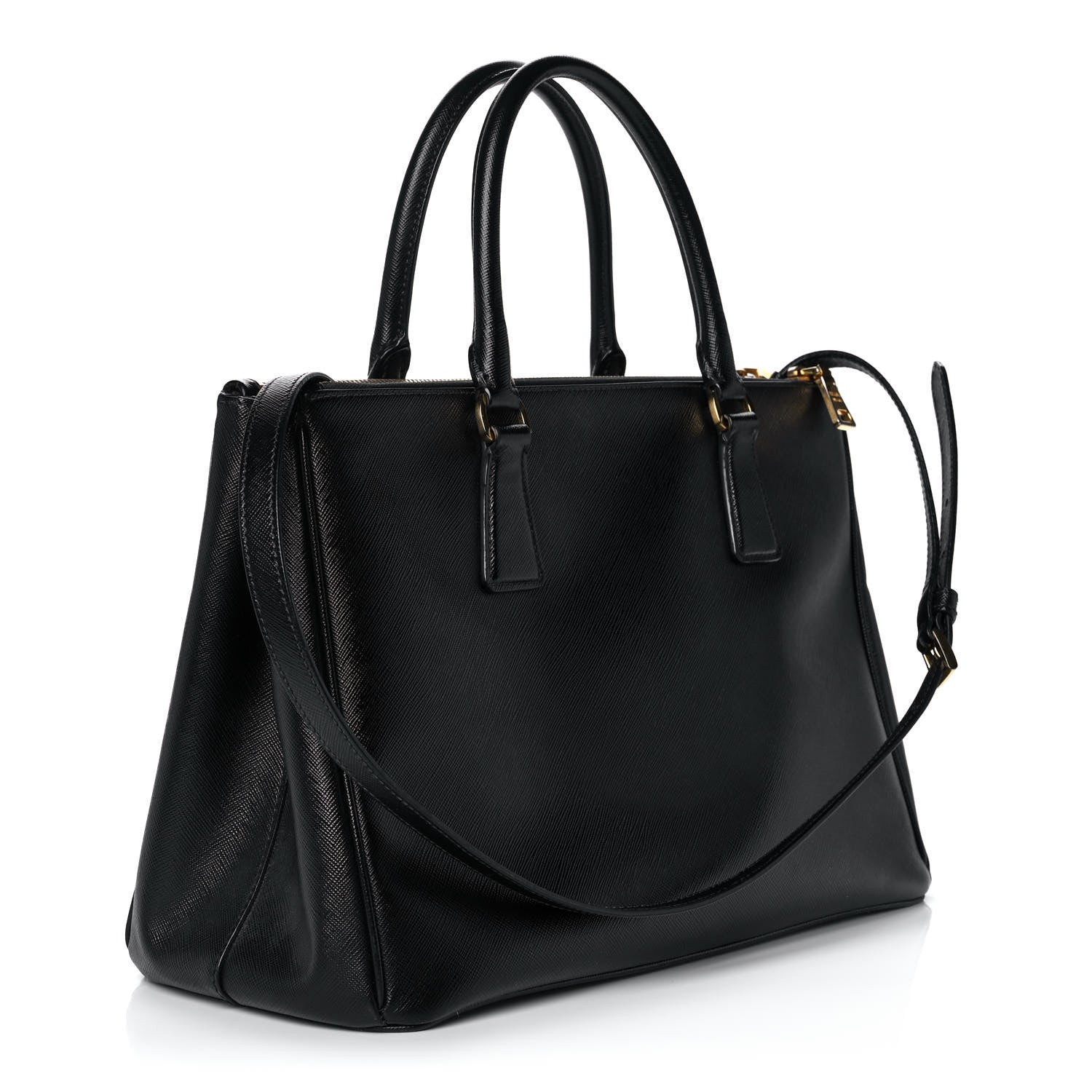 Prada Saffiano Medium Galleria Double Zip Tote Black 3 of 10