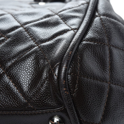 Chanel Caviar Quilted CC Timeless Bowler Brown 11 of 11