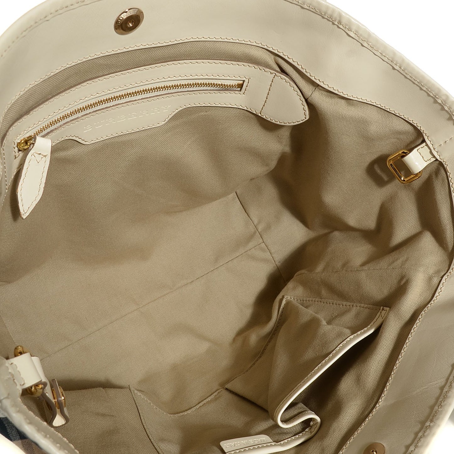 House Check Small Canterbury Tote White