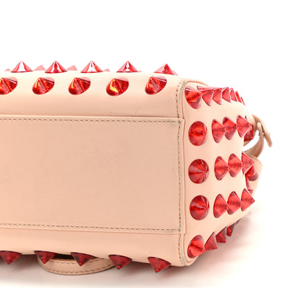 Fendi Nappa Studded Mini Peekaboo Iconic Satchel Light Pink Red 10 of 16