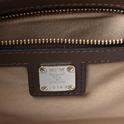 MCM Calfskin Ottomar Monogram Essential Boston Bag Chestnut 5 of 8