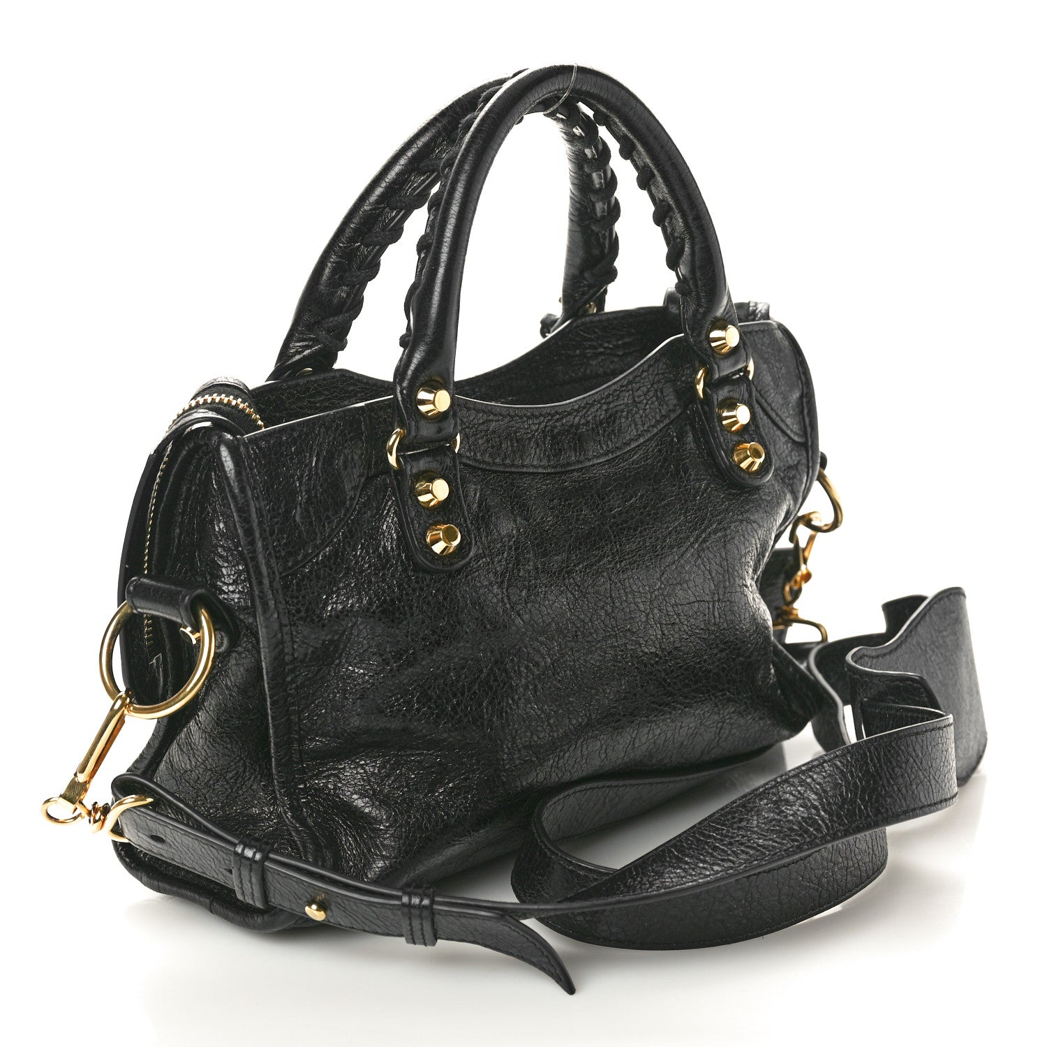 Balenciaga Agneau Classic Gold Hardware Mini City Black 4 of 12