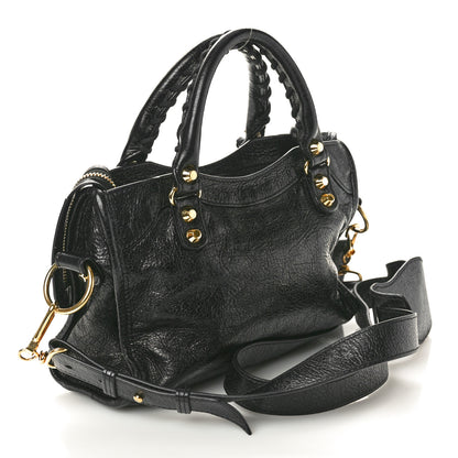 Balenciaga Agneau Classic Gold Hardware Mini City Black 4 of 12