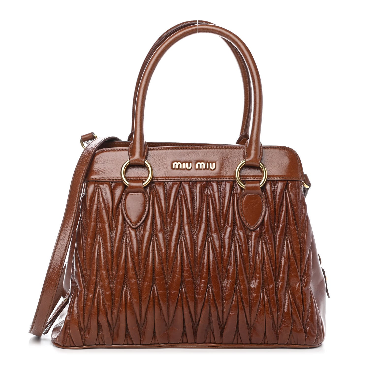 Miu Miu Matelasse Lux Tote Palissandro 1 of 8