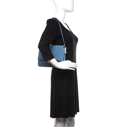 Chanel Iridescent Caviar Quilted Clutch With Chain Flap Blue 2 of 11