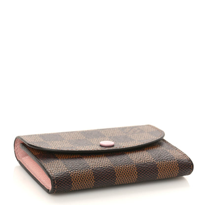 Louis Vuitton Damier Ebene Rosalie Coin Purse Rose Ballerine 4 of 9