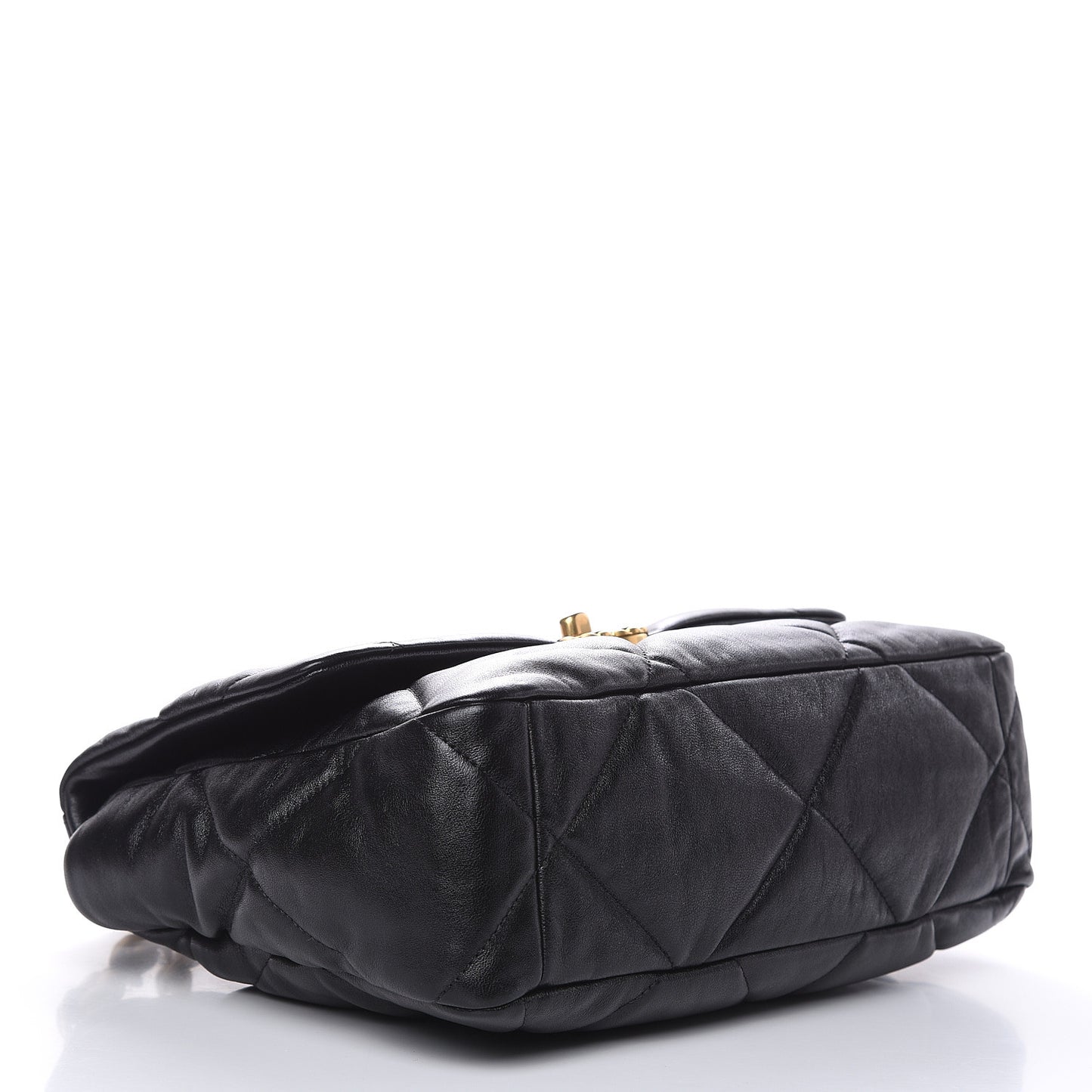 Lambskin Quilted Large 19 Flap Black