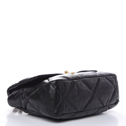 Chanel Lambskin Quilted Large 19 Flap Black 4 of 9