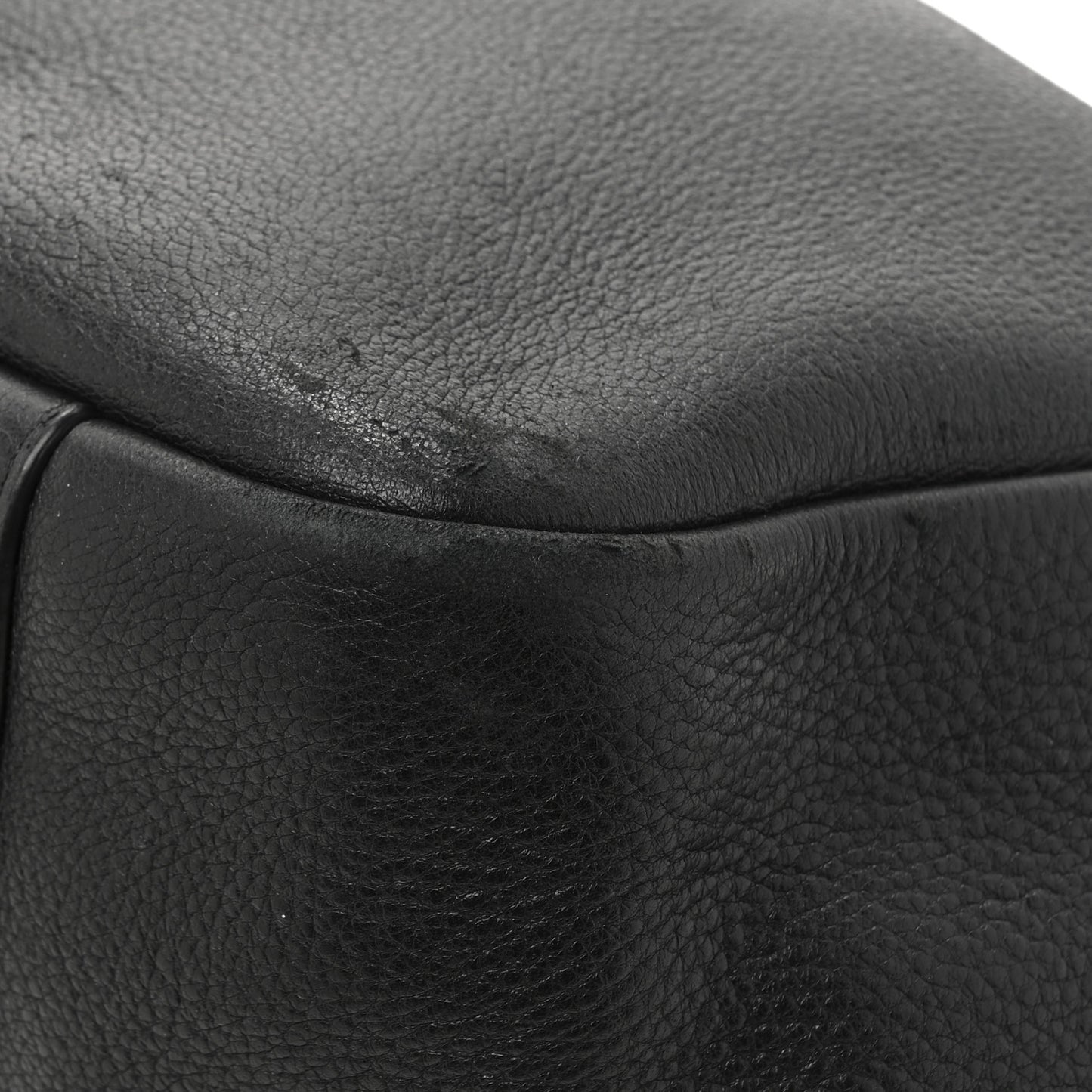 Grained Deerskin Bea Tote Black