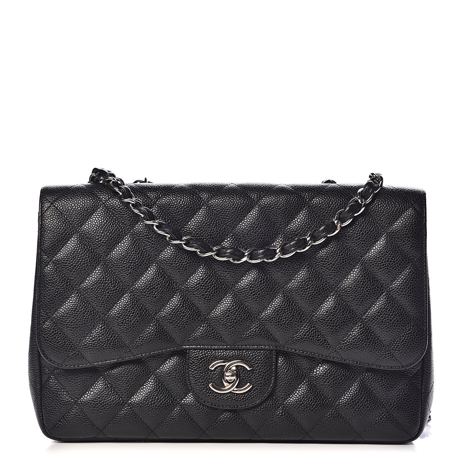 Chanel Caviar Quilted Jumbo Single Flap Black 1 of 11