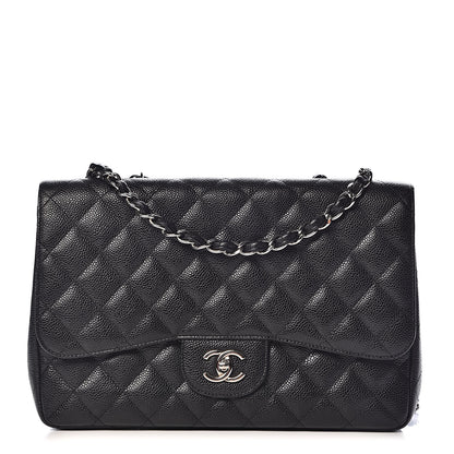Chanel Caviar Quilted Jumbo Single Flap Black 1 of 11
