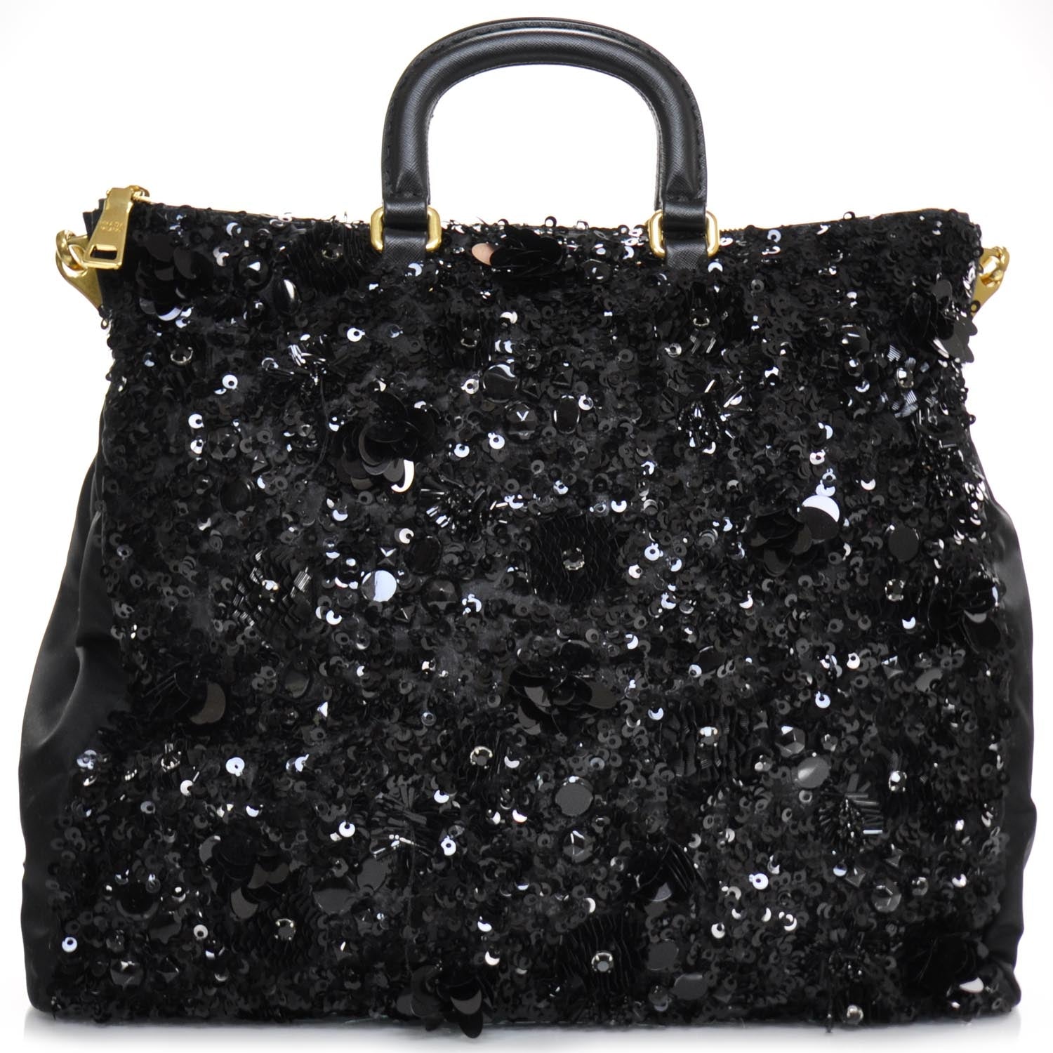Prada Nylon Sequin Tote Black 1 of 10