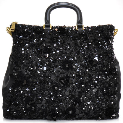 Prada Nylon Sequin Tote Black 1 of 10