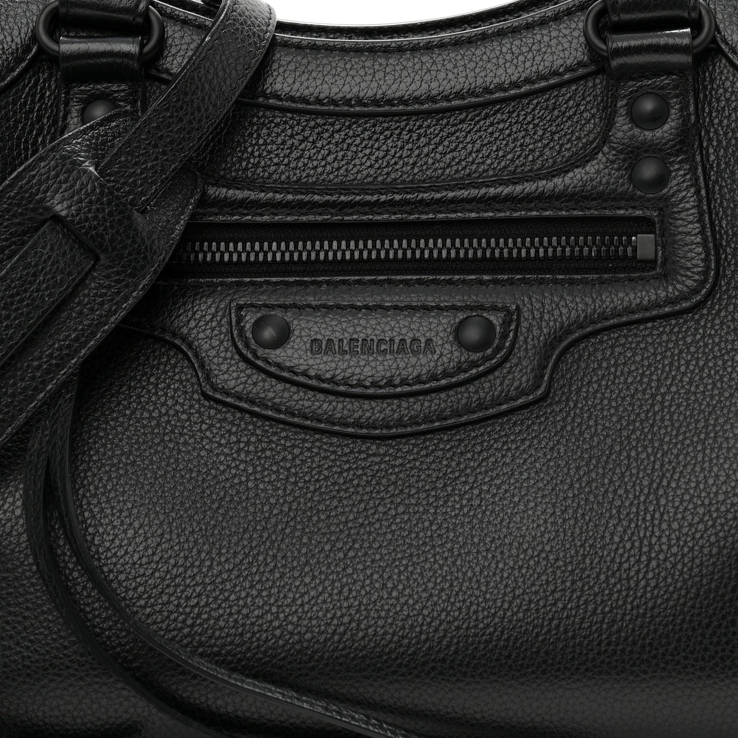 Grained Calfskin Neo Classic Black Hardware S City Black