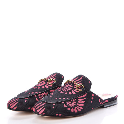 Gucci Jacquard Floral Womens Princetown Slippers 36 Pink 3 of 8