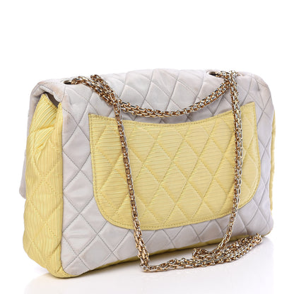 Chanel Grosgrain Satin Tri-Color 2.55 Reissue Flap Grey Pink Gold 3 of 19
