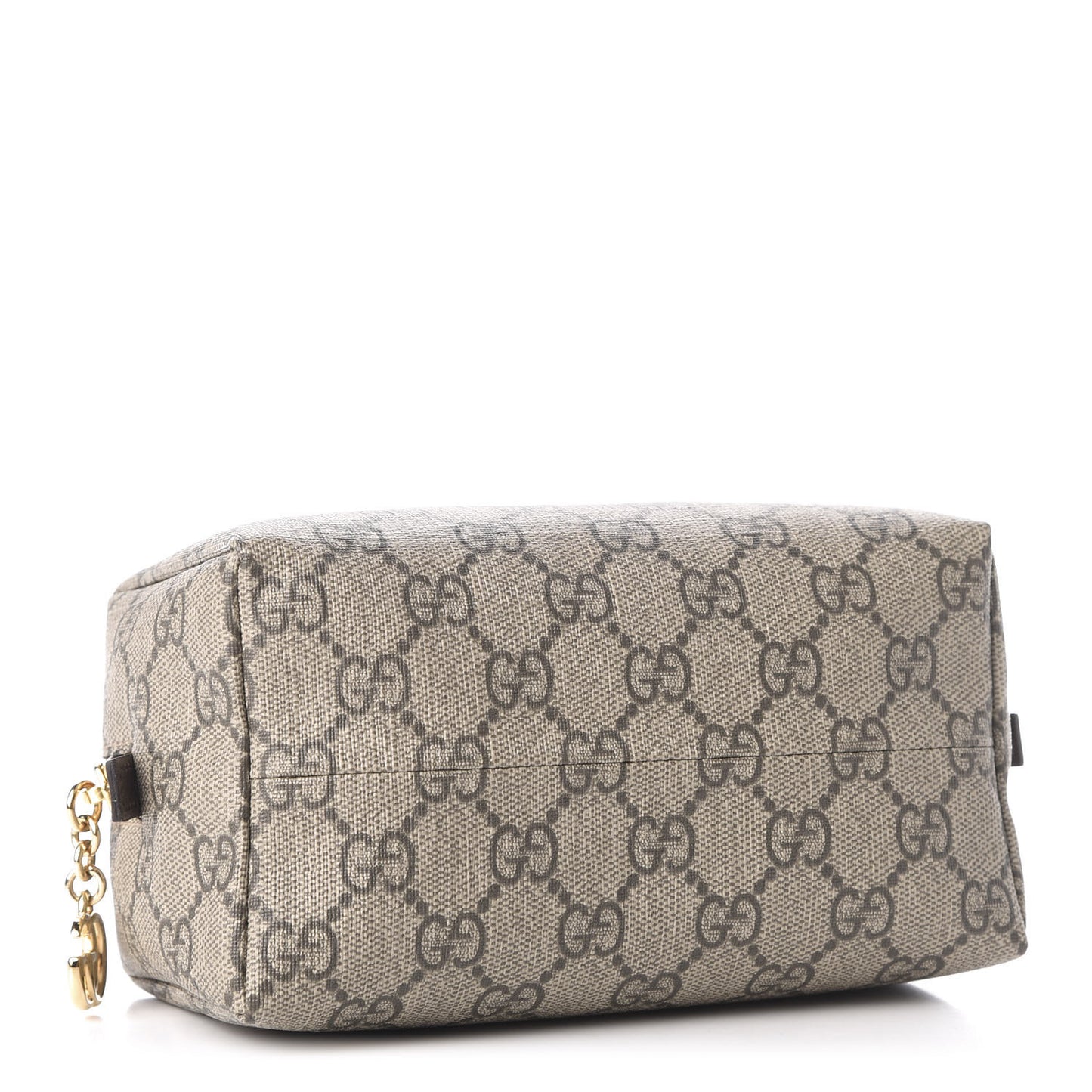 Soft GG Supreme Monogram Calfskin Medium Ophidia Cosmetic Case Beige Ebony New Acero