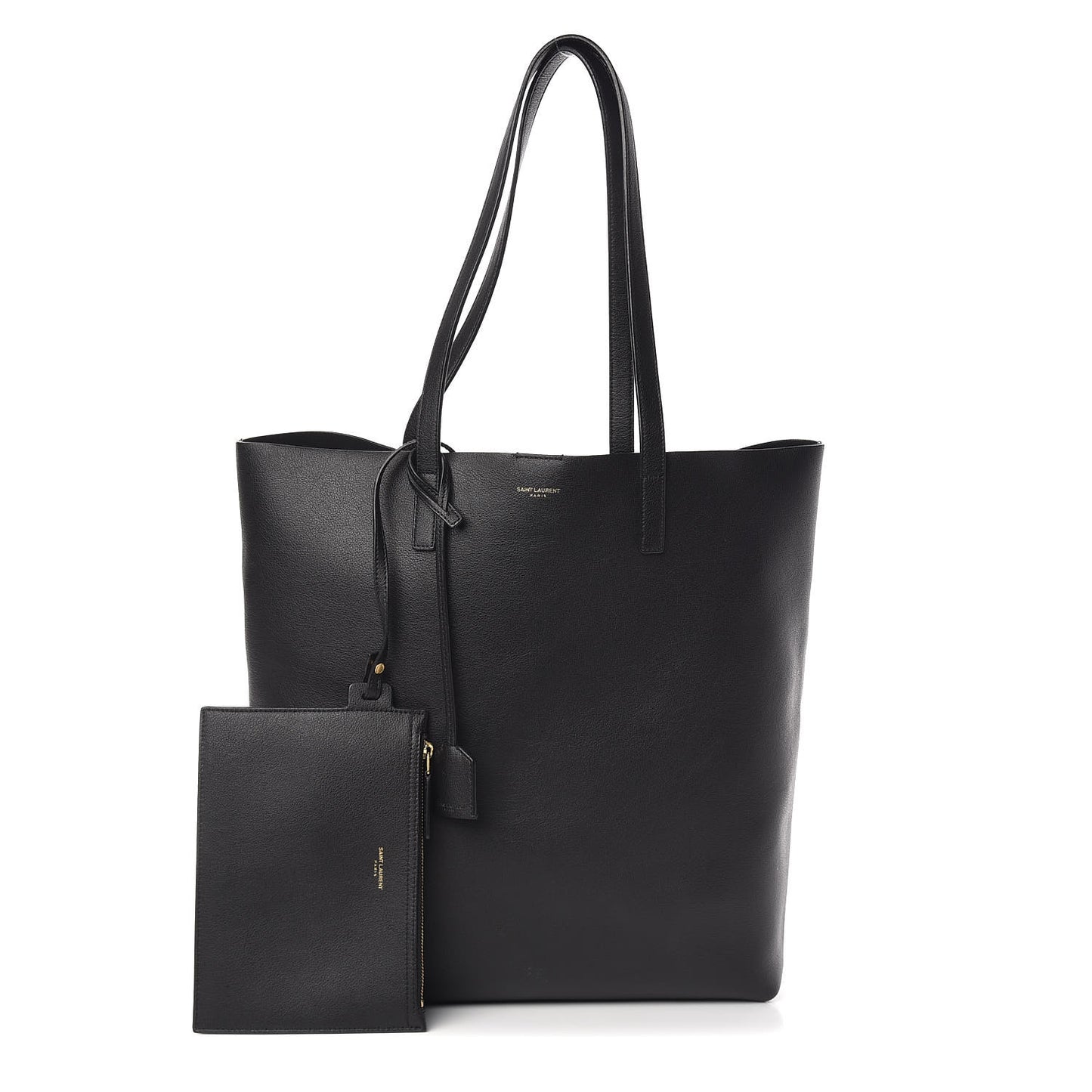 Calfskin Medium Shopping Tote Black