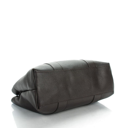 Gucci Pebbled Calfskin Medium Bamboo Bar Tote Dark Brown 4 of 7