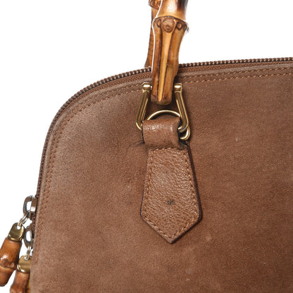 Gucci Suede Bamboo Top Handle Tote Tan 14 of 14