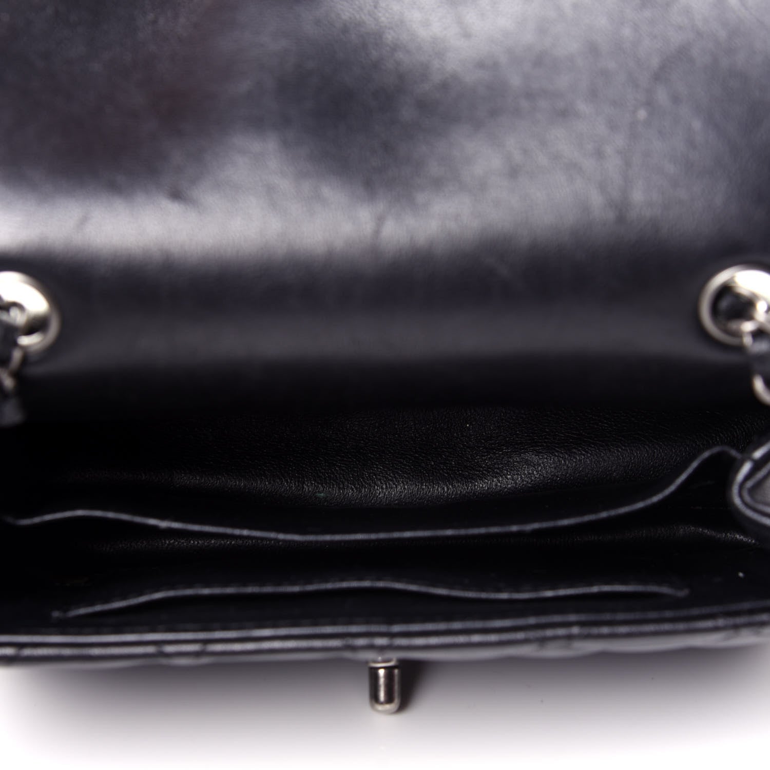 Chanel Lambskin Quilted Extra Mini Rectangular Flap Black 6 of 14