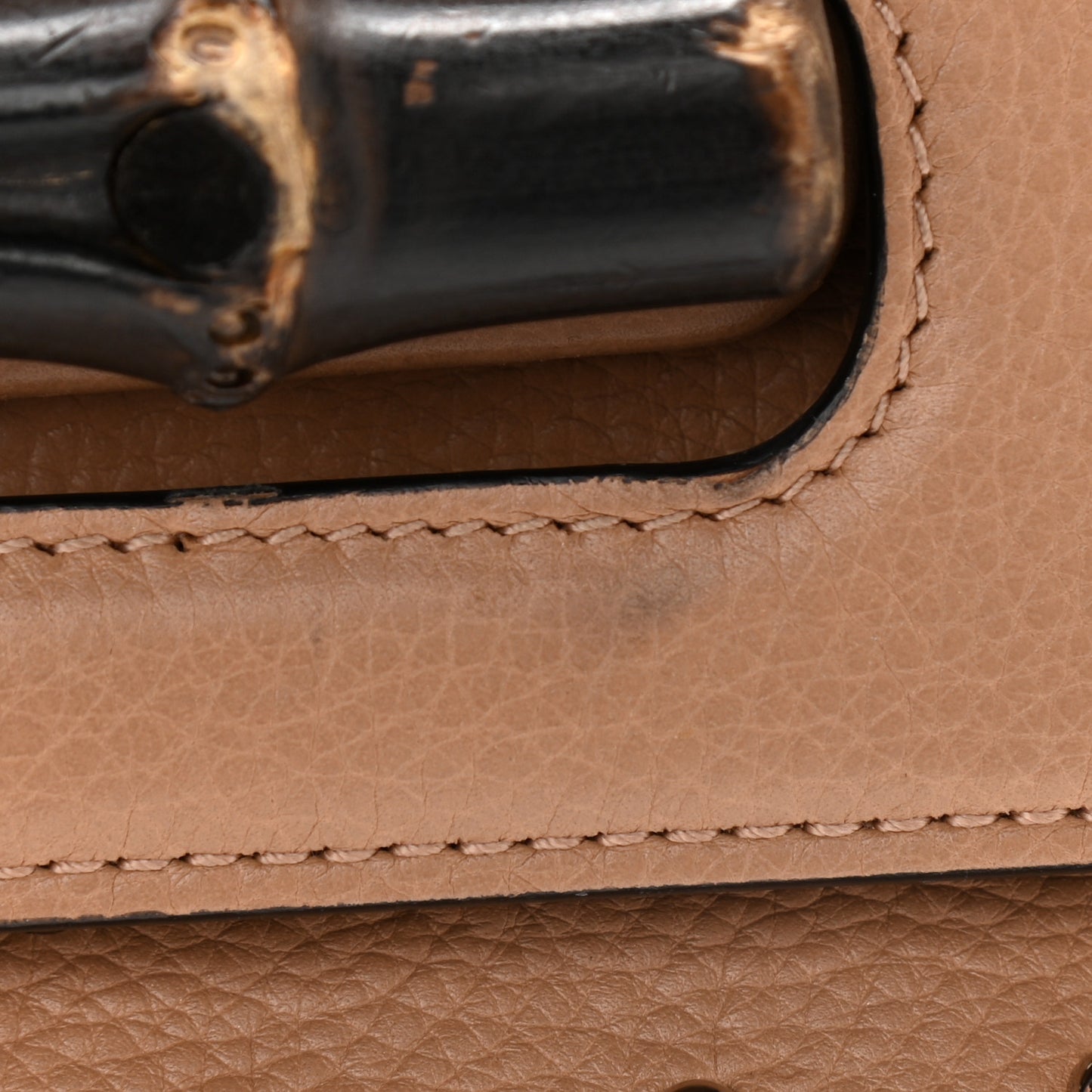 Calfskin Studded Medium Miss Bamboo Shoulder Bag Camelia