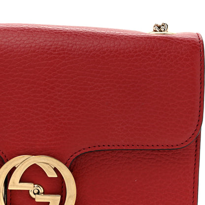 Gucci Dollar Calfskin Small Interlocking G Shoulder Bag Red 9 of 16