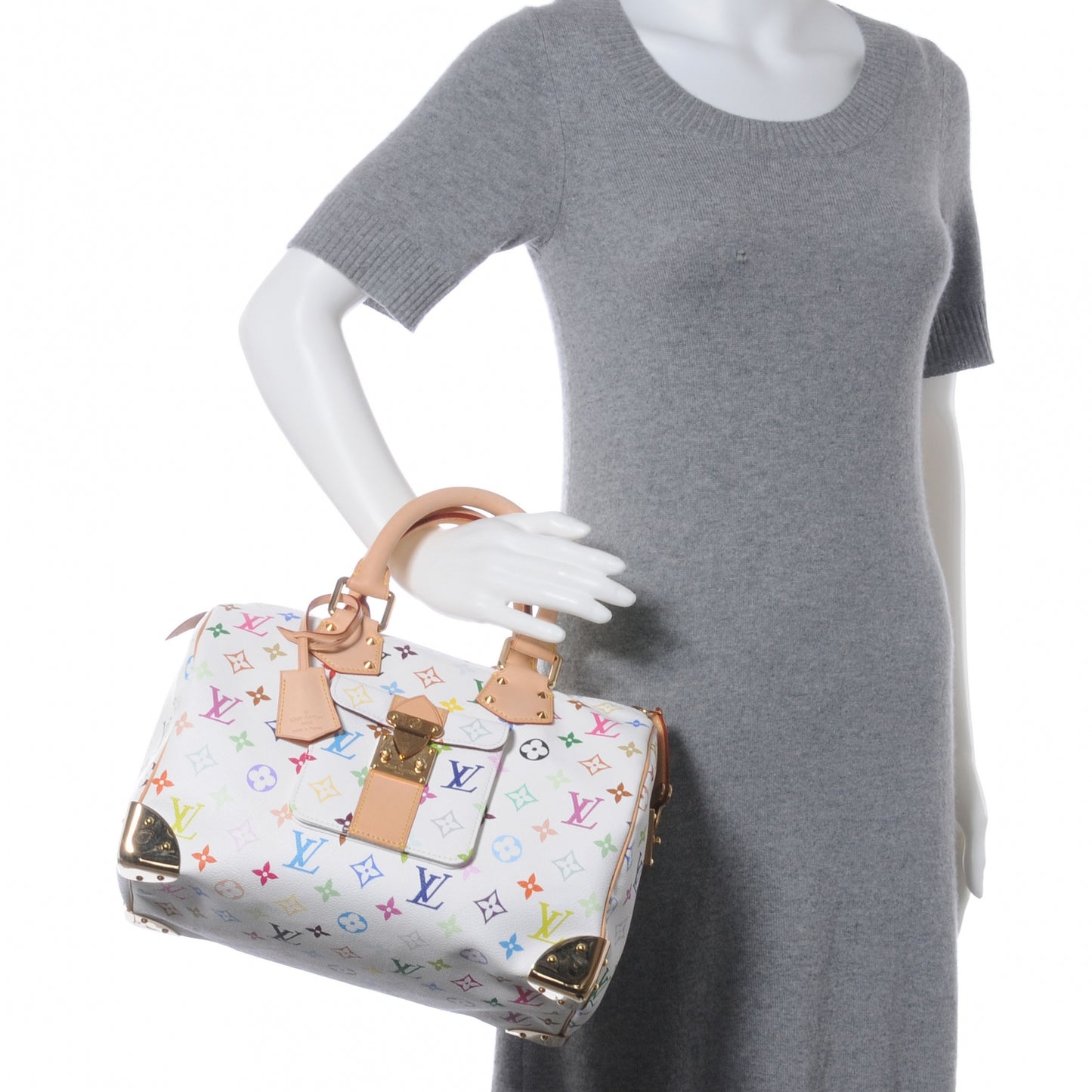 Monogram Multicolor Speedy 30 White