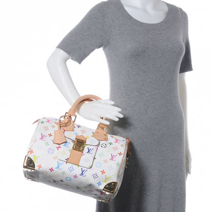 Louis Vuitton Monogram Multicolor Speedy 30 White 2 of 7