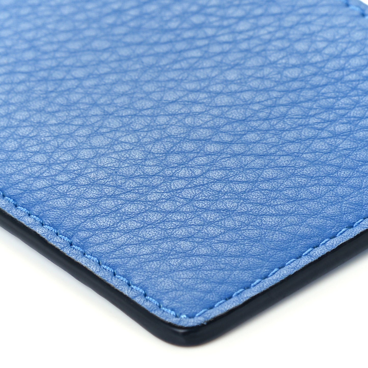 Calfskin Somerset Coin Case Card Holder Blue Grey