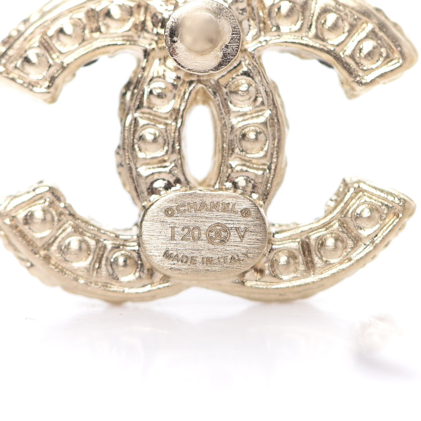 Pearl CC Earrings Light Gold