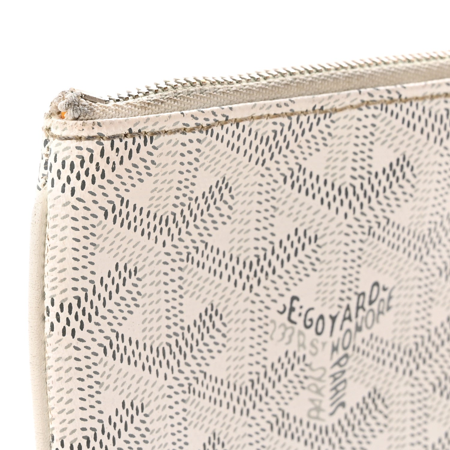 Goyard Goyardine Senat Pochette MM White 9 of 14