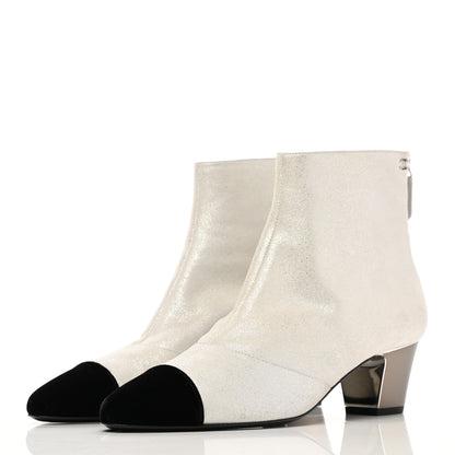 Chanel Metallic Calfskin Ankle Boots 39.5 Gold 3 of 8