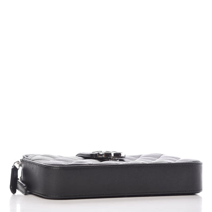Chanel Lambskin Quilted CC Box Clutch With Chain Black 4 of 9