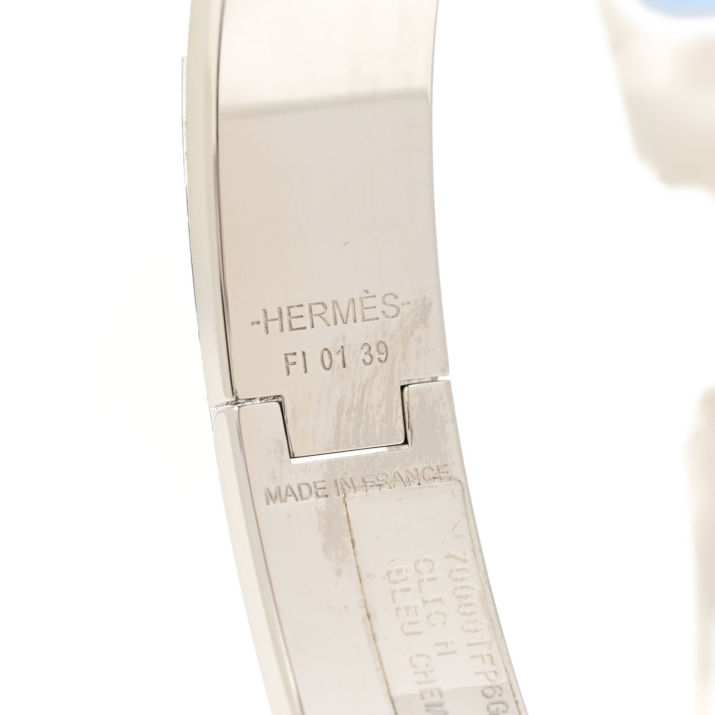 Enamel Narrow Clic Clac H Bracelet PM Bleu Chemise