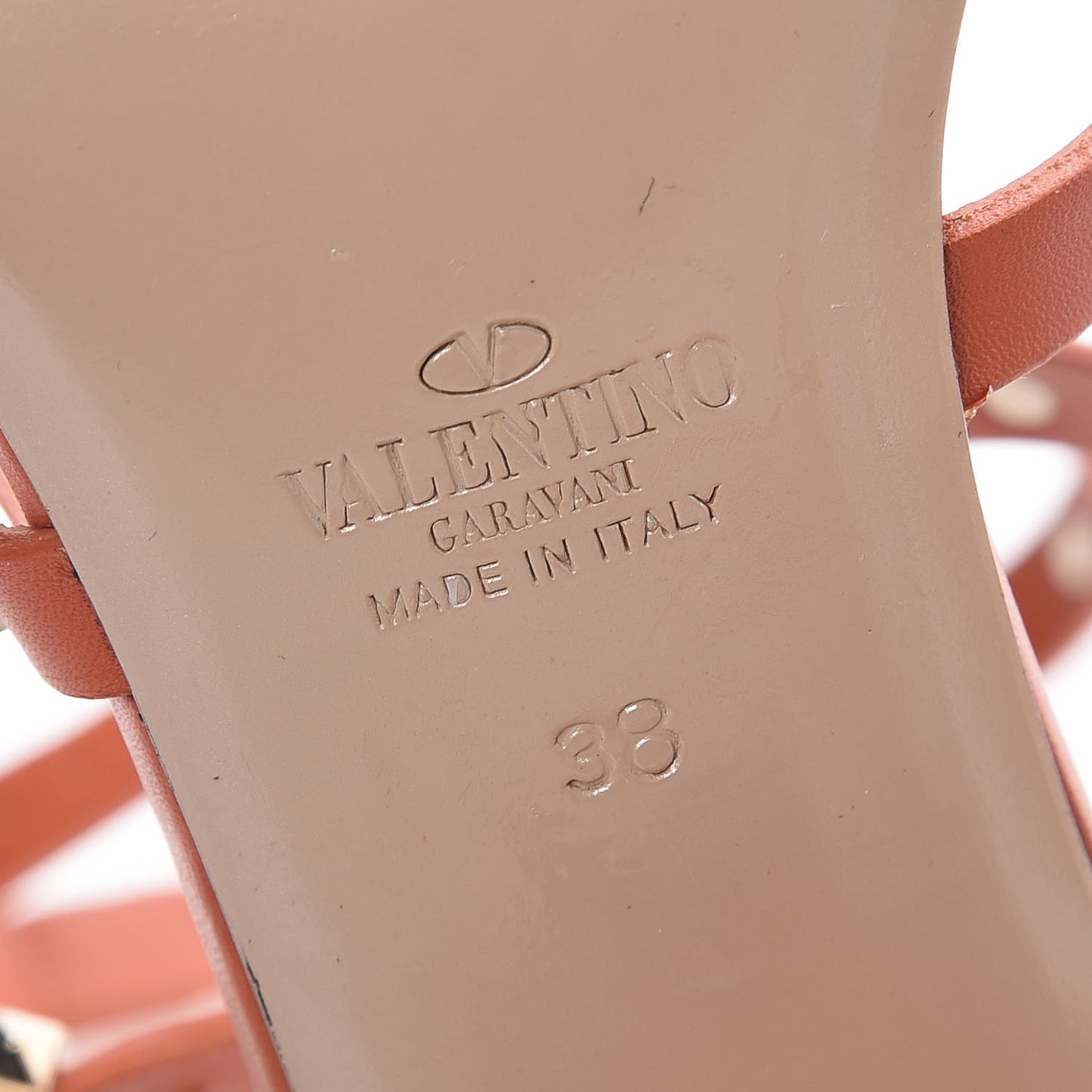 Calfskin Rockstud 60mm City Sandals 38 Orange