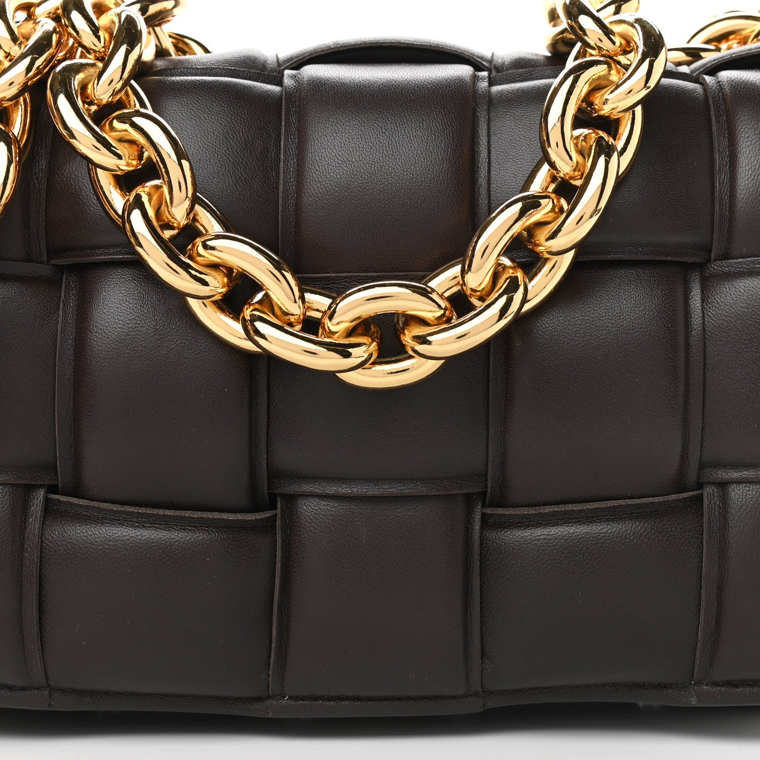 Bottega Veneta Lambskin Maxi Intreccio Padded Chain Cassette Crossbody Bag Black 8 of 10