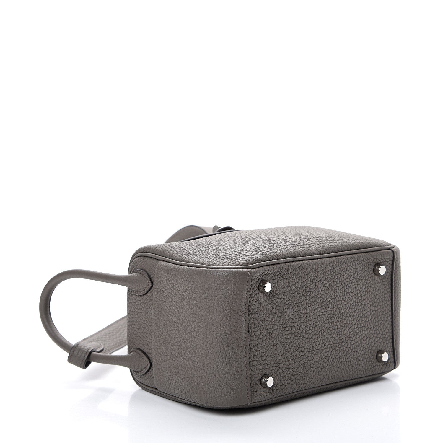 Hermes Taurillon Clemence Mini Lindy 20 Etain 3 of 9