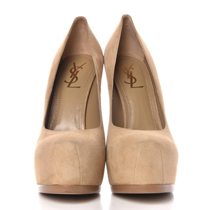 Saint Laurent Suede Tribtoo 105 Platform Pumps 40.5 Nude 2 of 10