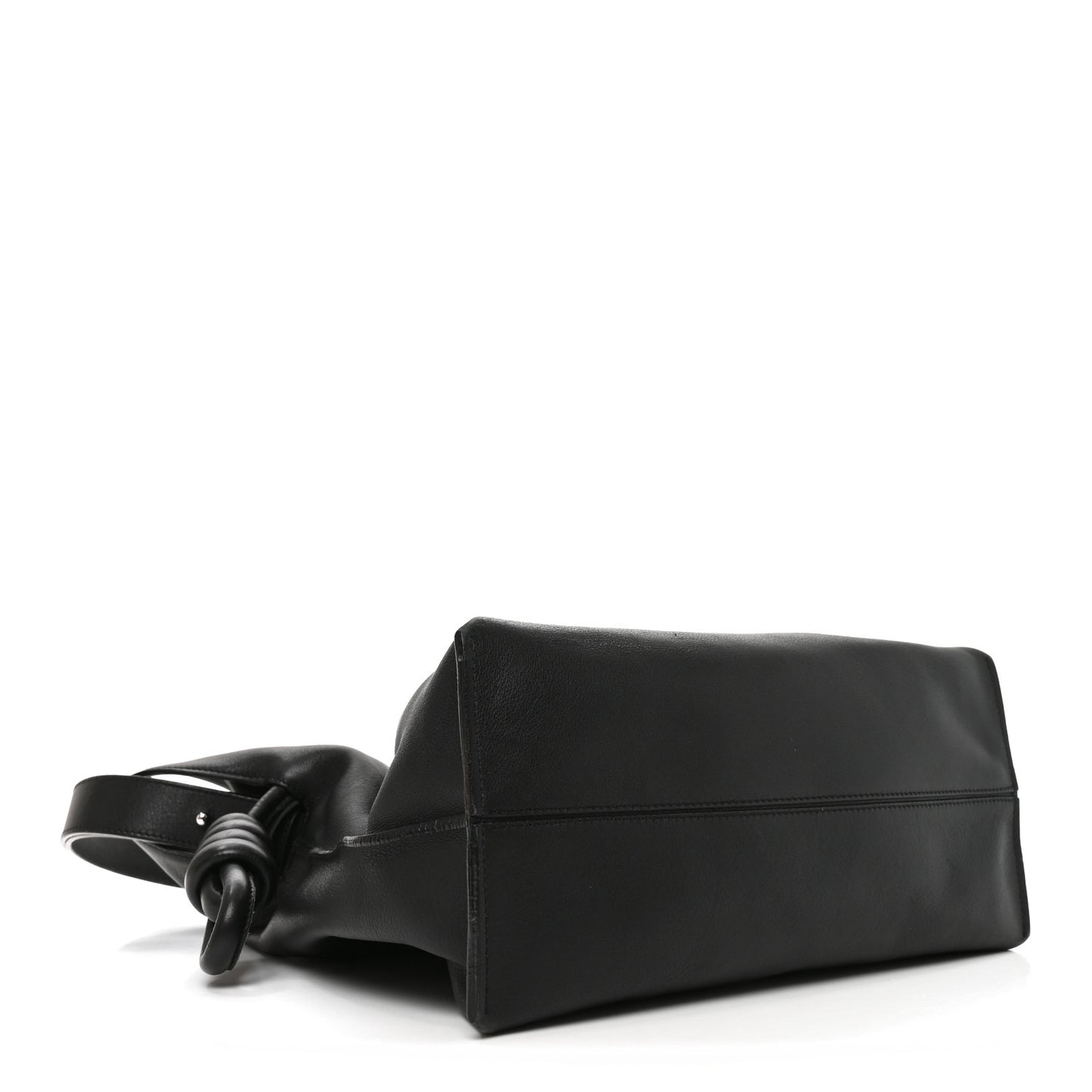 Calfskin Flamenco Knot Bag Black