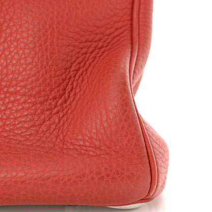 Hermes Taurillon Clemence Eclat Birkin 35 Sanguine White 16 of 22