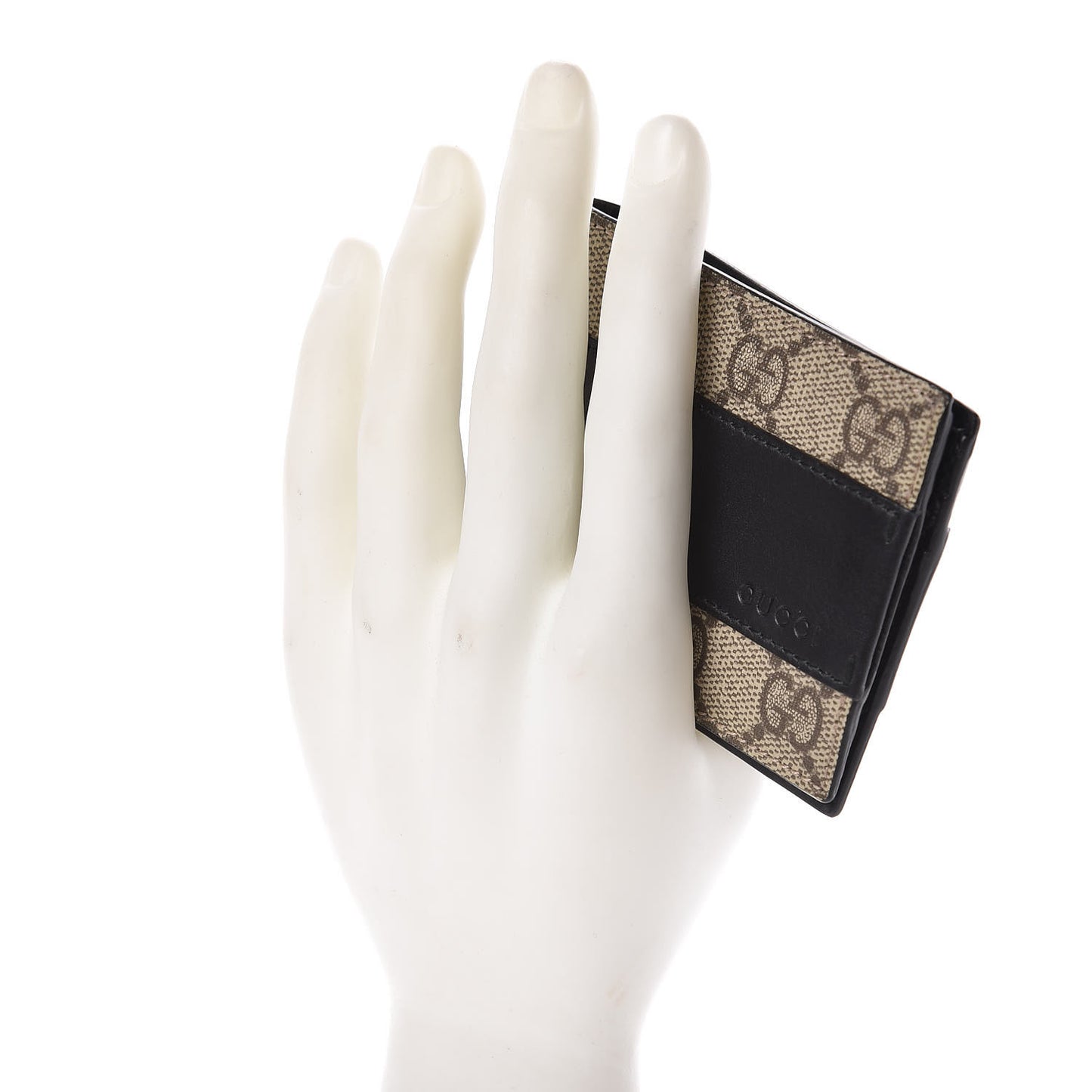 GG Supreme Monogram Bi-Fold Wallet Black