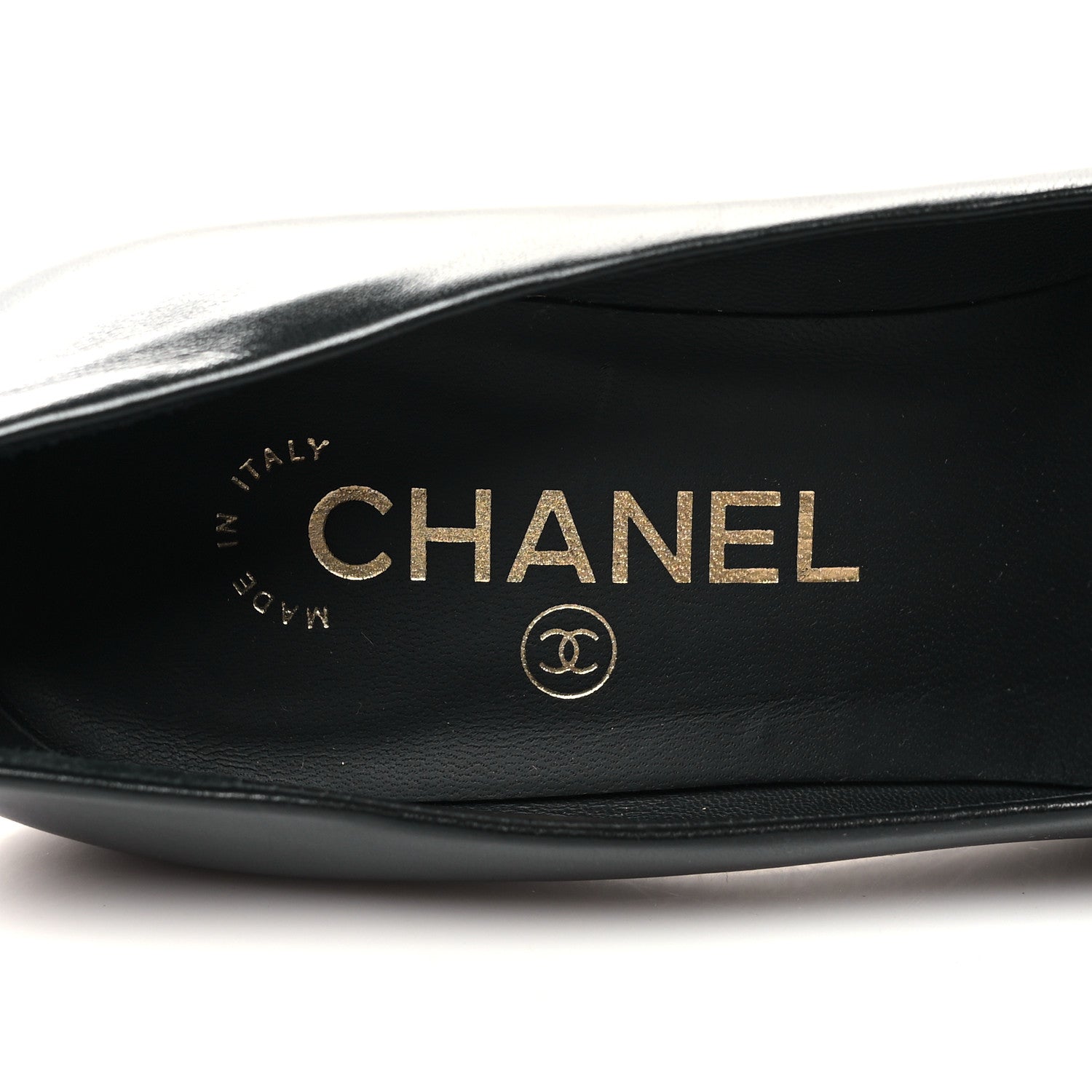 Chanel Lambskin Patent Calfskin Cap Toe Camellia Pumps 35.5 Black 8 of 8