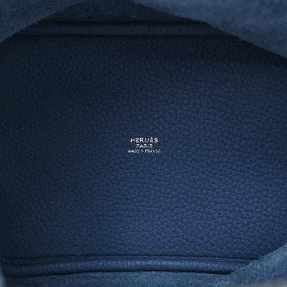 Hermes Taurillon Clemence Picotin Lock 18 PM Deep Blue 5 of 13