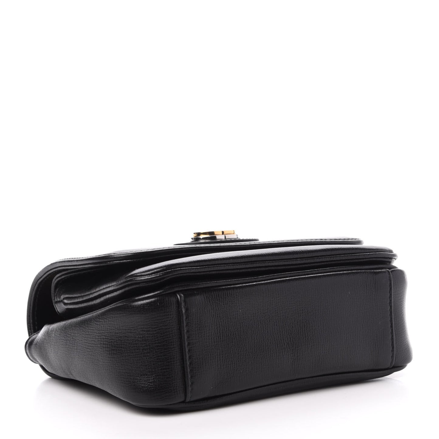 Azalea Calfskin Mini Marina Chain Shoulder Bag Black