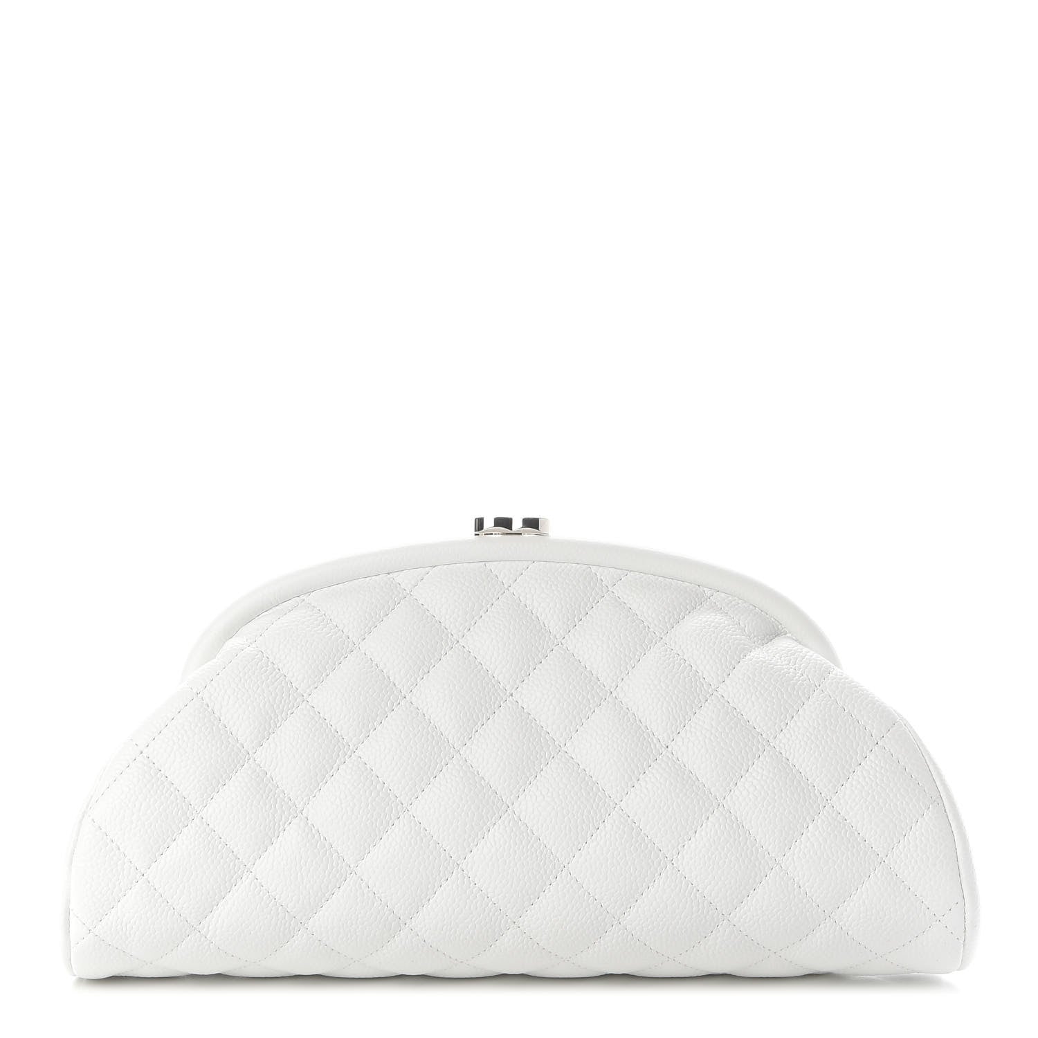 Chanel Caviar Quilted Timeless Clutch White 1 of 10