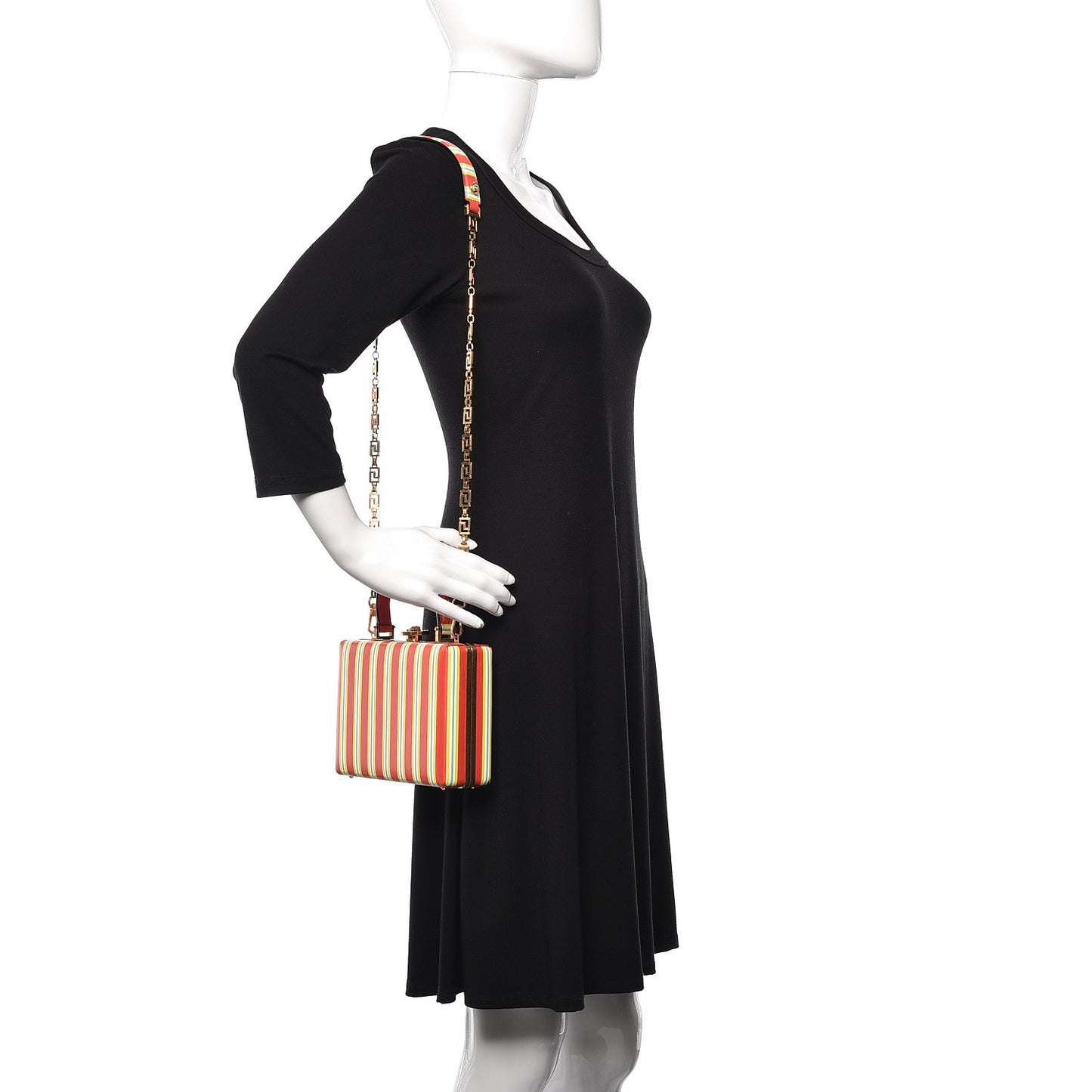 Calfskin Tapestry Print Conglobo Square Shoulder Bag Drgot