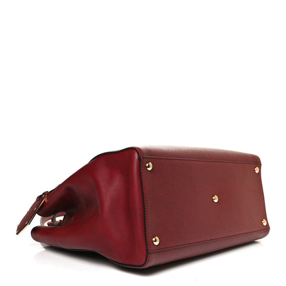 Fendi Vitello Elite Regular 2Jours Tote Rosso Scuro Ciliegia 4 of 13