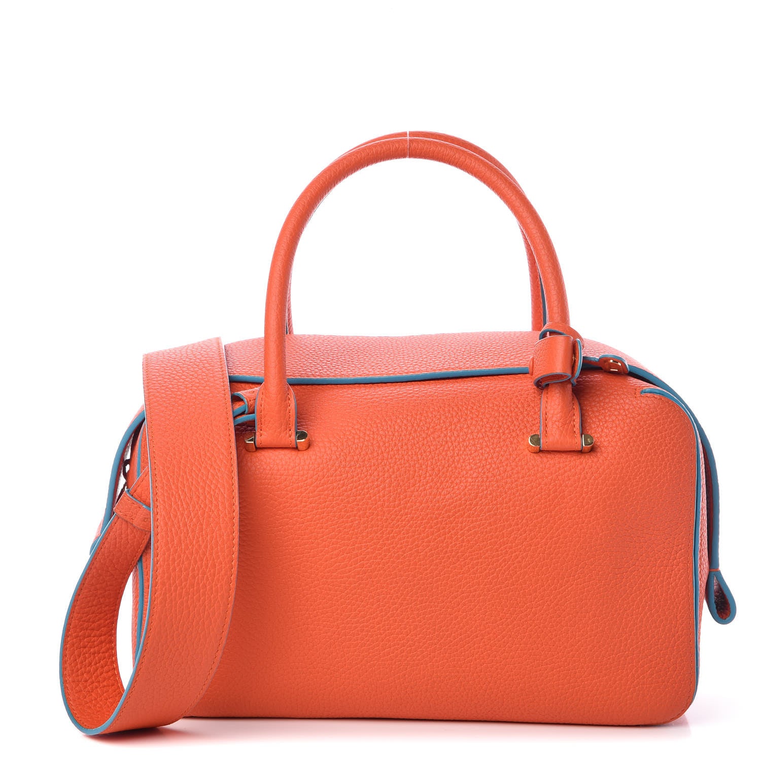 Delvaux Grained Calfskin Cool Box Satchel Paprika 1 of 9