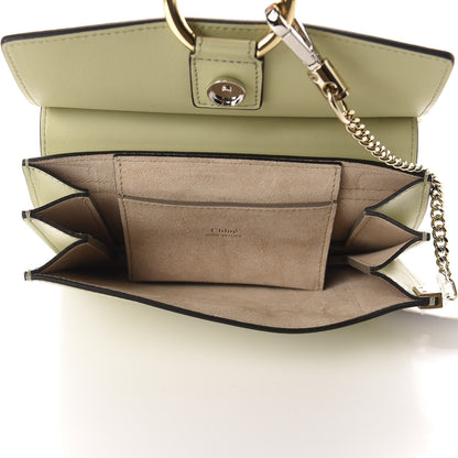 Chloe Calfskin Suede Mini Chain Faye Shoulder Bag Light Eucalyptus 4 of 9